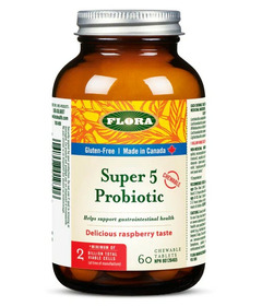 Flora Super 5 Probiotic Chewable Raspberry