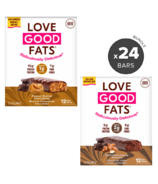 Love Good Fats Peanut Butter Chocolate & Chocolatey Almond Snack Bar Bundle