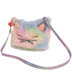 Great Pretenders Rainbow Furry Kitty Purse