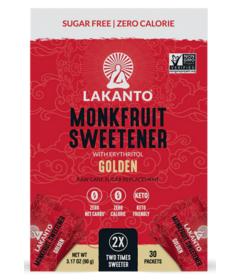 Lakanto Monkfruit Sweetener with Erythritol Golden Packets