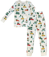 Silkberry Baby Bamboo Long Sleeve Pajama Set Jolly Christmas Cars