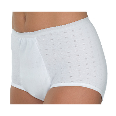 Buy Wearever Moderate Absorbency White Cotton Panties at