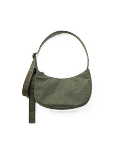 BAGGU Small Nylon Crescent Bag Caper