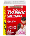 Tylenol Children's Chewable Tablets Bubble Gum Bonus Size