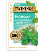 Twinings Probiotiques + Menthe poivrée et fenouil Tisane