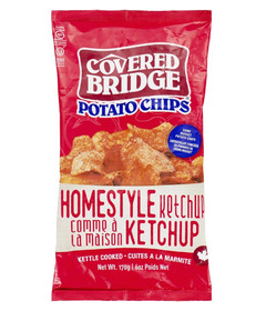 Covered Bridge Kettle Cooked Potato Chips Homestyle Ketchup