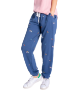 PJ Salvage pantalon à bandes florales ditsy days bleu marine