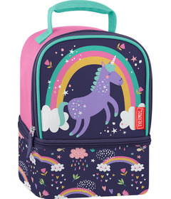 Thermos Dual Lunch Box with LDPE Liner Unicorns