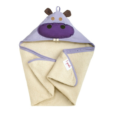 3 Sprouts Hooded Towel Hippo 3 Sprouts Hooded Towel Hippo