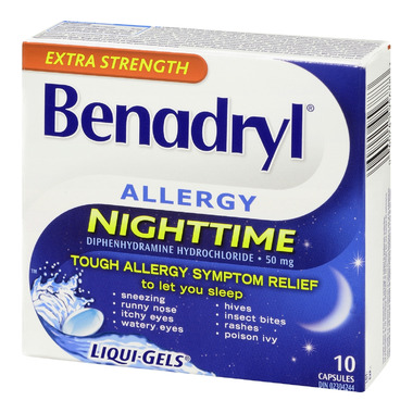 Benadryl allergy syrup hives