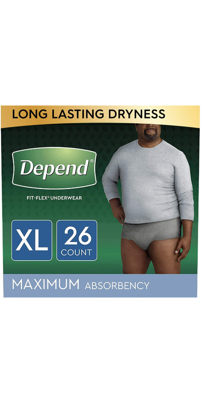 Buy Depend FIT-FLEX Incontinence Underwear for Men Maximum Absorbency ...