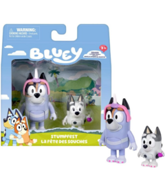 Bluey Mini Figures Stumpfest Muffin & Stripe
