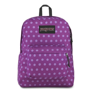 Buy JanSport Black Label Superbreak Backpack Purple Plum Polka Dot at ...