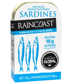 Raincoast Trading Wild Pacific Sardines in Spring Water