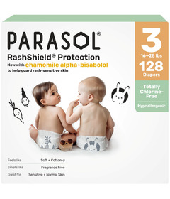 Parasol Clear+Dry Natural Disposable Diapers Jumbo Box