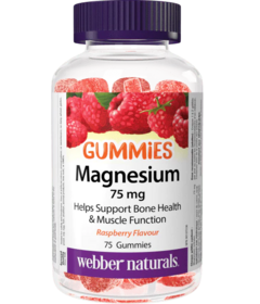 Webber Naturals Magnesium Gummies 75mg Raspberry