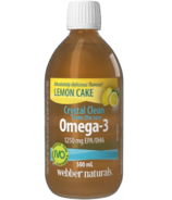Webber Naturals Crystal Clean de la mer Oméga-3 1250mg EPA /DHA Citron 