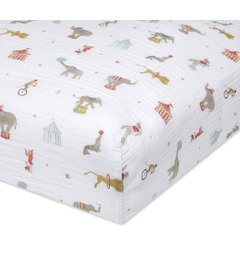 Aden + Anais Crib Sheet Elephant Circus