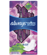 Always Radiant Heavy Flow Sanitary Pads Light With Wings