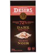 Flagrants Desirs Premium Dark Chocolate Bar (72% Cocoa) with Pink Salt