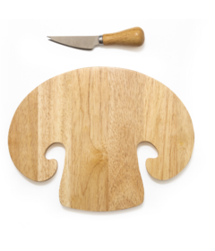 Kikkerland Mushroom Cutting Board & Knife