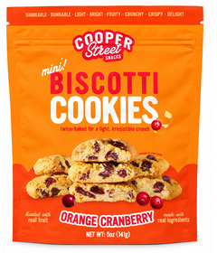 Cooper Street Mini Biscotti Cookies Orange Cranberry 