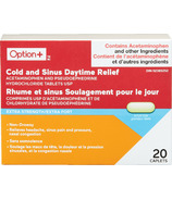 Option+ Extra Strength Cold and Sinus Daytime Relief (soulagement de jour du rhume et des sinus)