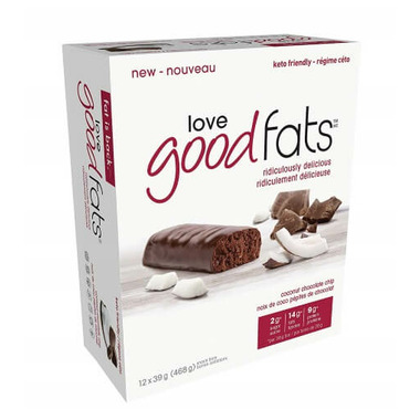 Love Good Fats Coconut Chocolate Chip Bar Case Love Good Fats Coconut Chocolate Chip Bar Case