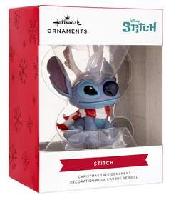 image of Hallmark Christmas Ornament Disney Stitch With Red Antlers with sku:336547
