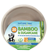 NatureZway 8 Inch Bamboo/Sugarcane Bowl