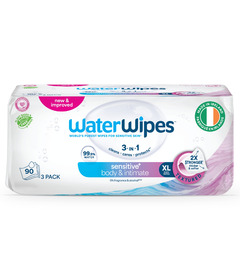 WaterWipes Sensitive+ Body & Intimate Wipes Unscented & Hypoallergenic