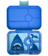 Yumbox Tapas 4 Compartment Bento Lunch Box True Blue with Shark Tray