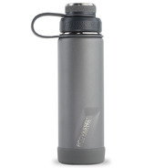 EcoVessel Boulder Insulated Stainless Steel Water Bottle Slate Gray