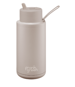 frank green Ceramic Reusable Bottle with Flip Straw Lid Moon Dust