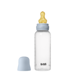 BIBS Round Latex Medium Flow Baby Bottle Baby Blue