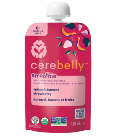 Cerebelly Organic Spinach Banana Strawberry Smoothie