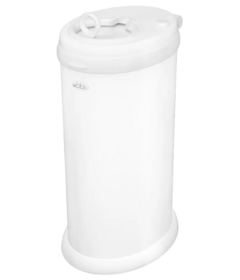 Ubbi Fluted Diaper Pail Matte White