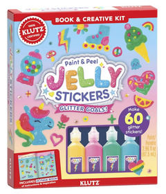 Klutz Paint & Peel Jelly Stickers: Glitter Goals! Book & Creative Set