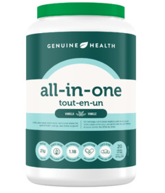 image of Genuine Health all-in-one Plant-Based Nutritional Shake Vanilla with sku:291808