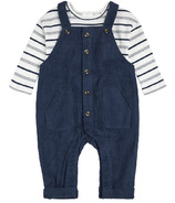 petit lem Corduroy Overall Set Blueberry Dark Blue