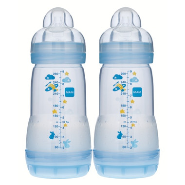 Mam Anti-Colic Bottle 9oz Blue Mam Anti-Colic Bottle 9oz Blue