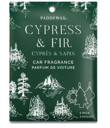 Paddywax Parfum de voiture Cyprès et sapin