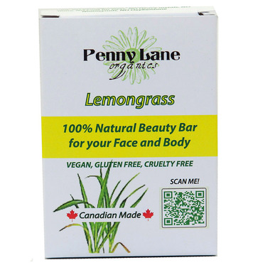 Penny Lane Organics 100% Natural Beauty Bar Lemongrass Penny Lane Organics 100% Natural Beauty Bar Lemongrass