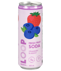 LOOP Mission Fresh Fruit Soda Strawberry Blueberry