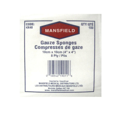 Mansfield Non-Sterile 8 Ply Gauze Sponges Mansfield Non-Sterile 8 Ply Gauze Sponges