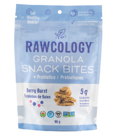 Rawcology Granola Snack Bites + Probiotics Berry Burst 