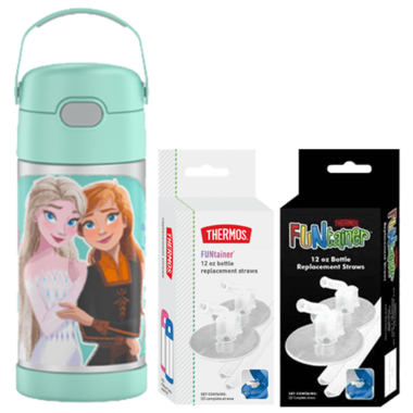 Buy Thermos Water Bottle Replacement Straws Frozen2 Bundle at
