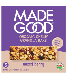 image of MadeGood Organic Chewy Granola Bars Mixed Berry  with sku:92556