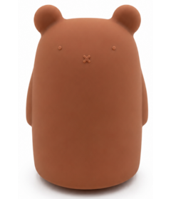 Milly Stone Silicone Bear Coin Bank Warm Cocoa