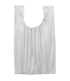 BAGGU Pleated Baggu Chrome Metallic